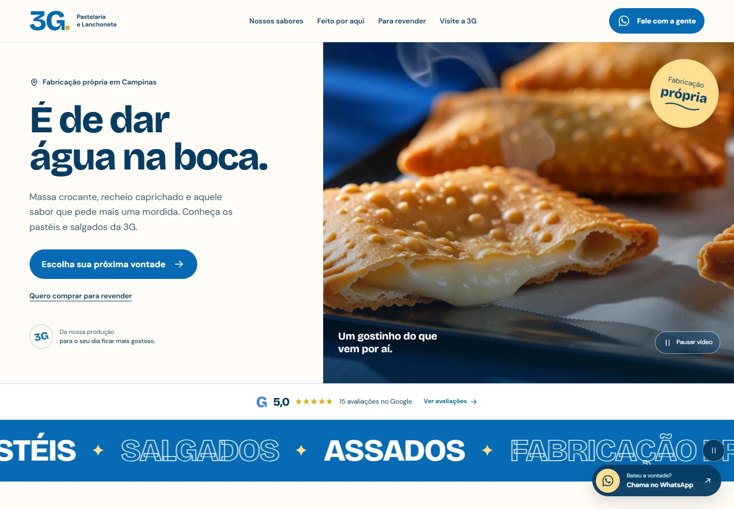 Captura de Pastelaria & Lanchonete 3G